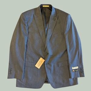 Alberto Nardoni Grey Super 150s Blazer Sport‎ Coat Mens 48R New Hybrid 1717